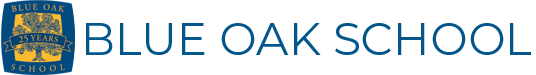 blue oak school 25 years horizontal logo